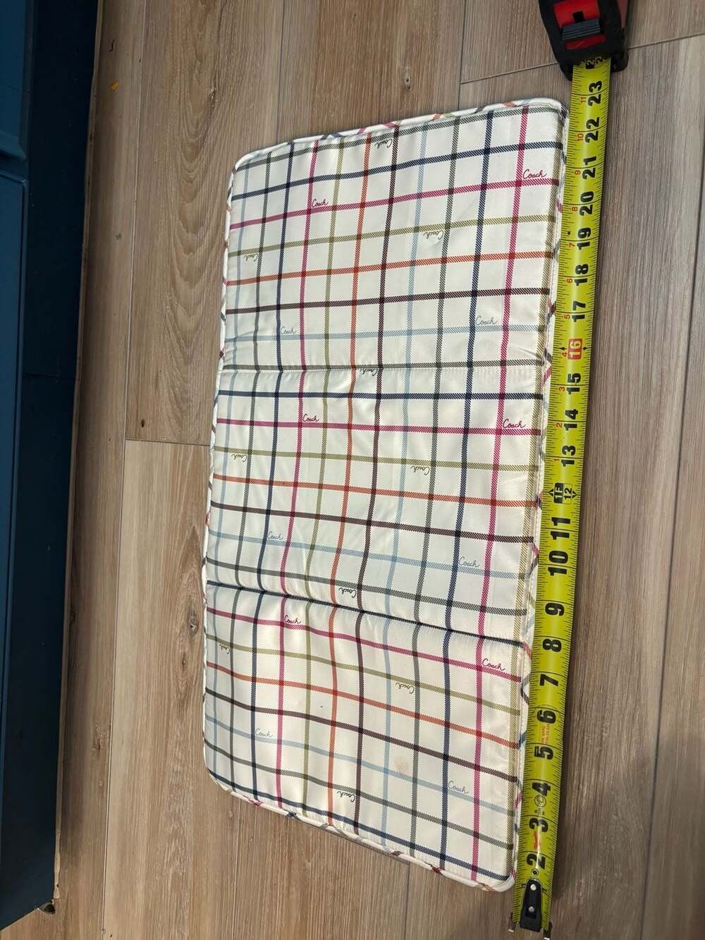 Coach Tattersall Heritage Plaid Baby Changing Pad Mat - Picture 5 of 6